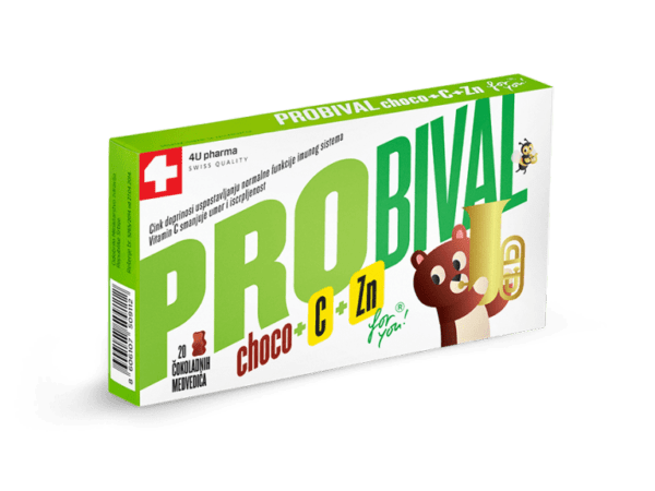 PROBIVAL CHOCO+C+ZN 20 MEDVEDICA